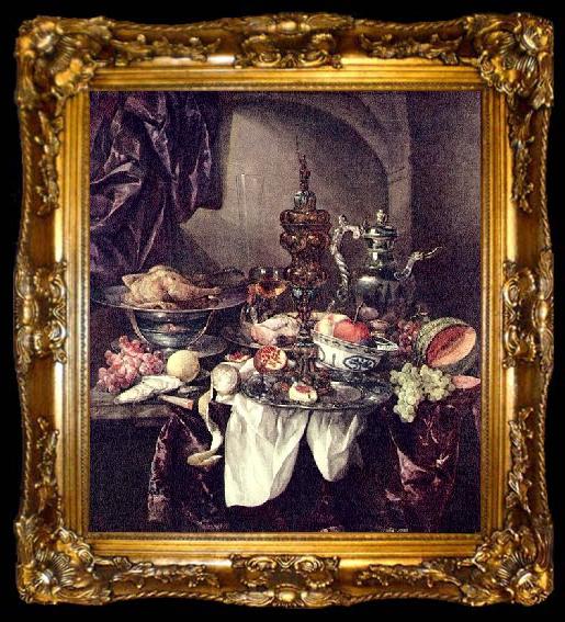 framed  Abraham van Beijeren Still life with fruit, ta009-2